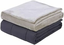 Dream Lab Plush 15lb Weighted Blanket With Removable & Washable Cover, Taupe, 48" X 72" -Electric Blankets Sales Store 41C3oodNPL. AC