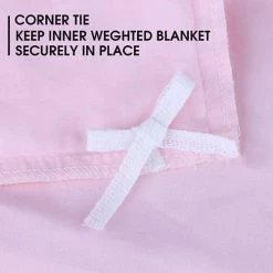 Boseri Weighted Blanket Cover - Cotton Duvet Cover For Kids Or Adult, Removable Duvet Cover For Restful Sleep, Breathable Material For All-Season (Pink, 48"x 72") -Electric Blankets Sales Store 41C42PynsoS
