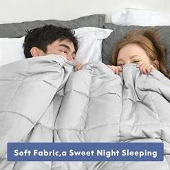 9.8 Newton Warm Weighted Blanket, Various Sizes For Children And Men, Breathable Cotton With Glass Beads, 48”×72” - 20lbs Light Grey. -Electric Blankets Sales Store 41CHpEWmlEL
