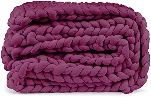 Very Light Grey Chunky 40x72 15 Lbs Rocabi Weighted Blanket (15 Lbs | 72"x40", Light Grey) 7 Very Light Grey Chunky 40x72 15 Lbs Rocabi Weighted Blanket (15 Lbs | 72"x40", Light Grey) - Image 5