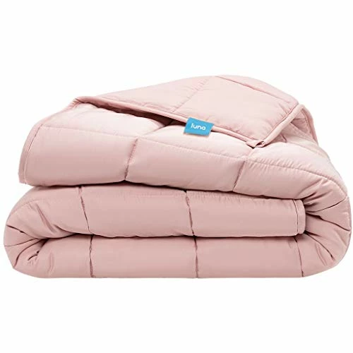 Luna Adult Weighted Blanket - Silky Cooling Bamboo & Premium Glass Beads - 15 Lbs - 60x80 - Queen Size Bed - Designed In USA - Heavy Cool Weight For Hot & Cold Sleepers - Pink 3 Luna Adult Weighted Blanket - Silky Cooling Bamboo & Premium Glass Beads - 15 Lbs - 60x80 - Queen Size Bed - Designed In USA - Heavy Cool Weight For Hot & Cold Sleepers - Pink