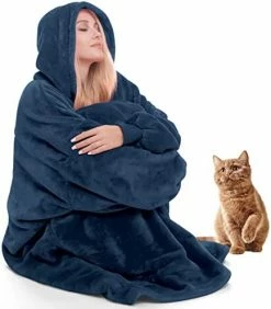 Daverose Lengthened Oversized Blanket Hoodie Wearable Blanket Sweatshirt For Women Adult And Kids - Light Pink Hoodie Blanket Hooded Blanket With Sleeves And Giant Pocket, Super Warm Cozy Blanket -Electric Blankets Sales Store 41FDdlxC8tL. AC