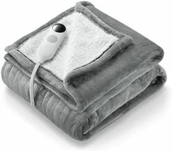 CURECURE Electric Heated Blanket 50" X 60" Soft Heated Throw For Couch, Flannel & Sherpa Reversible, Fast Heating With 6 Temperature Levels & 8hrs Auto Off, Machine Washable And ETL Certification Blue 19 CURECURE Electric Heated Blanket 50" X 60" Soft Heated Throw For Couch, Flannel & Sherpa Reversible, Fast Heating With 6 Temperature Levels & 8hrs Auto Off, Machine Washable And ETL Certification Blue -Electric Blankets Sales Store 41FYPu0a1L. AC