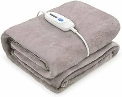 Z3GOGO Electric Blanket Heated Throw 72" X 84" Oversized Flannel Heated Blanket, ETL Certification Fast Heating With 4 Heating Levels & 10 Hours Auto Off, Machine Washable Grey -Electric Blankets Sales Store 41FbKyYBzwL. AC