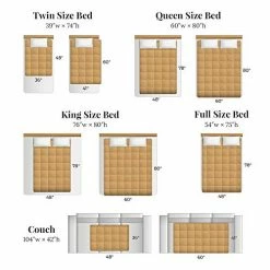 Royal Therapy Weighted Blanket - Heavy 100% Cotton Blankets With Premium Glass Beads (60''x80'' 20lbs, Smoke Grey), Suitable For One Person (~200lb) - Use On Queen/King Bed -Electric Blankets Sales Store 41FcJcfeqAL