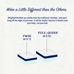 Bravilia Weighted Blanket Queen Size (60" X 80" Inches) Weight 20 LBS - Eco - Luxury Soft Cool 100% Cotton In Withe -Electric Blankets Sales Store 41FtHdprKUL