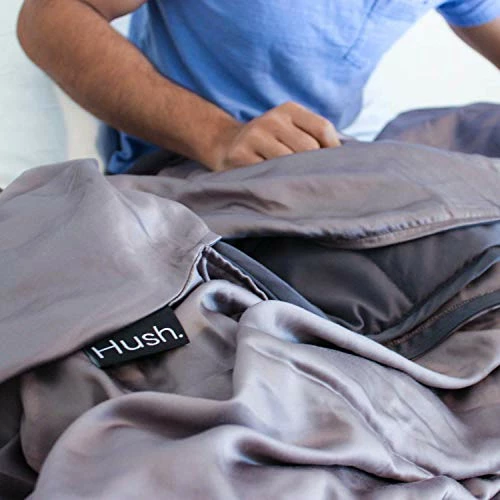 Hush 2-in-1 Luxury Weighted Blanket Bundle With Classic Cloud And Iced Covers | Temperature Regulating With Glass Sand | Includes Both Oeko-Tex Certified Cotton And 100% Bamboo Covers 7 Hush 2-in-1 Luxury Weighted Blanket Bundle With Classic Cloud And Iced Covers | Temperature Regulating With Glass Sand | Includes Both Oeko-Tex Certified Cotton And 100% Bamboo Covers - Image 5