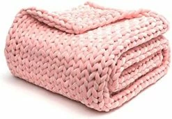 YnM Weighted Blanket, Hand Made Chunky Knit Weighted Throw Blanket For Sleep, Stress Or Home Décor, Rest And Relax In Style With YnM's Breathable Weighted Blankets (Dark Grey, 15lbs) -Electric Blankets Sales Store 41HsLcLD6TL. AC