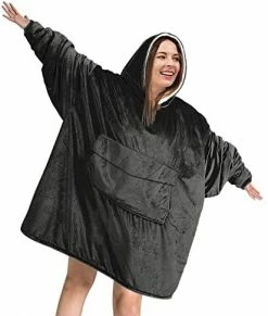 Mewkou Glow In The Dark Wearable Blanket Hoodie For Adult Women Men,Oversized Sherpa Sweatshirt Wearable Blanket With Giant Pocket,Super Warm Soft Flannel Hooded Blanket,Luminous Moon And Stars -Electric Blankets Sales Store 41I9UvMDheL. AC