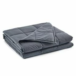 TONGDADA California King Size Weighted Blanket | 90''x108'',40lbs | Perfect For Couples,Designed For Heavy Weight Enthusiasts | Premium Cotton Material With Glass Beads | Dark Grey