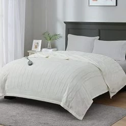 MP2 Electric Blanket King Size With Dual Control, Micro Plush Heated Blankets | Machine Washable With 20 Heating Levels & 10 Hours Shut Off, UL Certified | 90x100 Inch, Ivory [Advanced] -Electric Blankets Sales Store 41J0yKxtmNL. AC