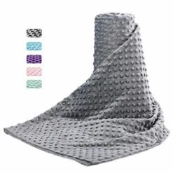 Acdyion Weighted Blanket Duvet Cover For Adults Twin Size 60x80 Heavy Blanket Duvet Cover Super Soft Minky Dot Microfiber Weighted Blanket Cover With 8 Ties Grey Grape Purple