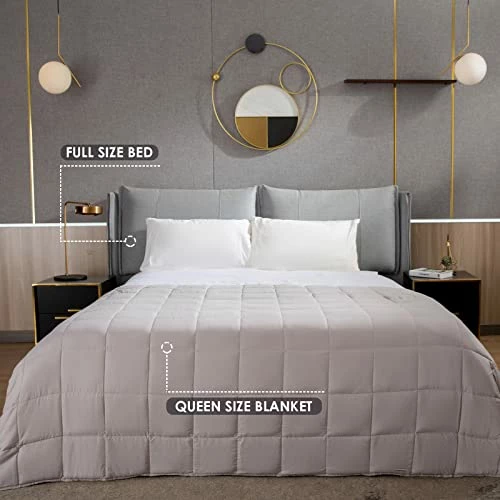 Cymula 15 Lbs Weighted Blanket For Adults 48"x 72" Twin Size Light Grey Weighted Blankets For 140-180 Lb 3 Cymula 15 Lbs Weighted Blanket For Adults 48"x 72" Twin Size Light Grey Weighted Blankets For 140-180 Lb