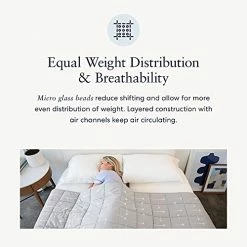 Luna Adult Weighted Blanket - Individual Use - 15 Lbs - 60x80 - Queen Size Bed - 100% Oeko-Tex Cooling Cotton & Glass Beads - USA Designed - Heavy Cool Weight - Light Grey 21 Luna Adult Weighted Blanket - Individual Use - 15 Lbs - 60x80 - Queen Size Bed - 100% Oeko-Tex Cooling Cotton & Glass Beads - USA Designed - Heavy Cool Weight - Light Grey -Electric Blankets Sales Store 41KEalnBJHS