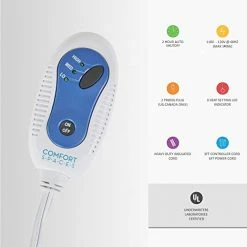 Comfort Spaces Plush To Sherpa Electric Blanket Shoulder And Neck Wrap With Matched Sock Set Ultra Soft And Warm Hypoallergenic Fleece-Reversible Heated Poncho Throw, 50" W X 64" L, Grey -Electric Blankets Sales Store 41KaFxqi8SL