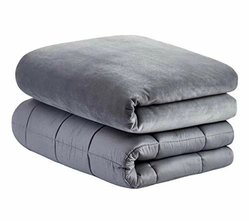 Roomate Weighted Blanket & Removable Cover - Resist Water Spills, 2 Models For Kids And Adults - Cool Breathable Inner & Ultra-Soft Minky Fleece Cover , Grey, 60''80''- 20LB 3 Roomate Weighted Blanket & Removable Cover - Resist Water Spills, 2 Models For Kids And Adults - Cool Breathable Inner & Ultra-Soft Minky Fleece Cover , Grey, 60''80''- 20LB