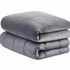 ZZZhen Weighted Blanket - 48''72'' 15LB Blanket With Minky Cover- Premium Heavy Blankets - Calm Sleeping For Adult And Kids, Durable Quilts And Quality Construction, Minky Grey, 48''72'' - 15LB -Electric Blankets Sales Store 41KlBrxhj5L