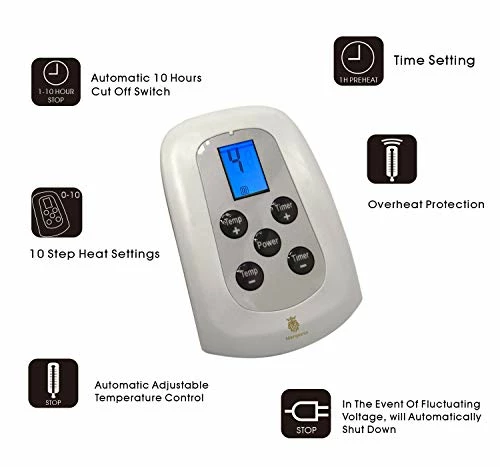 Marquess Twin Electric Blanket Heated Sherpa And Reversible Flannel Washable Throw ,Fast-Heating Full Body Warming Soft With 10 Heat Settings/Safety 10 Hours Auto-Off Controller (62x84''Linen Light Brown 5 Marquess Twin Electric Blanket Heated Sherpa And Reversible Flannel Washable Throw ,Fast-Heating Full Body Warming Soft With 10 Heat Settings/Safety 10 Hours Auto-Off Controller (62x84''Linen Light Brown - Image 3