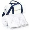 Aricove Cooling Weighted Blanket, 15 Lbs, 48”x72” Twin, Certified Premium Soft White Bamboo Viscose With Suprefine Glass Beads, Machine Washable
