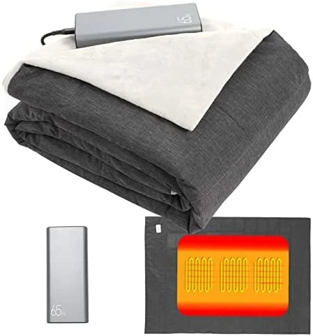 DalosDream Heated Blanket Battery Operated Portable Outdoor USB Heating Blanket 60”x40” Electric Fleece Throw Blanket With Battery For Adults, Kids,Coldless Warming Throw Blanket For Cold Weather Camping 7 DalosDream Heated Blanket Battery Operated Portable Outdoor USB Heating Blanket 60”x40” Electric Fleece Throw Blanket With Battery For Adults, Kids,Coldless Warming Throw Blanket For Cold Weather Camping - Image 5