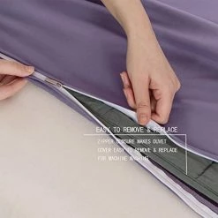 PANDAHOME 48"x72" Purple Duvet Cover, Premium Polyester Microfiber Removable Duvet Cover For Weighted Blanket-Purple -Electric Blankets Sales Store 41LpJ6Ls5PL