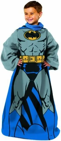 Northwest Comfy Throw Blanket With Sleeves, Youth - 48 X 48 Inches, Batman Grey 7 Northwest Comfy Throw Blanket With Sleeves, Youth - 48 X 48 Inches, Batman Grey - Image 5