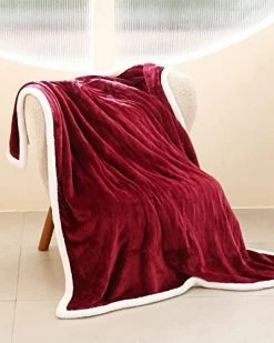 McJaw Electric Heated Blanket Twin Size 62"x84" Large Fleece Warm Bedding Blanket For Whole Body 4 Heating Levels And 10 Hours Auto-Off - Red Grey -Electric Blankets Sales Store 41NVYh KhBL. AC