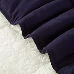 Well Being Super Soft Weighted Blanket Reverse To Sherpa, 12 Lbs, 48"x72", Navy (Model: WK631520) Grey -Electric Blankets Sales Store 41NuqwGN9WL