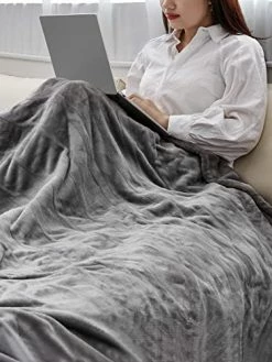 Z3GOGO Electric Large Heated Blanket Twin Size 62" X 84" Heating Throw With 4 Heating Levels & 10 Hours Auto-Off & Overheating Protection, Soft Flannel Warming Blanket Throw For Home Use -Electric Blankets Sales Store 41NxW0JZSwL