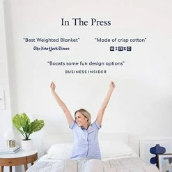 Luna Adult Weighted Blanket - Individual Use - 15 Lbs - 60x80 - Queen Size Bed - 100% Oeko-Tex Cooling Cotton & Glass Beads - USA Designed - Heavy Cool Weight - Light Grey 22 Luna Adult Weighted Blanket - Individual Use - 15 Lbs - 60x80 - Queen Size Bed - 100% Oeko-Tex Cooling Cotton & Glass Beads - USA Designed - Heavy Cool Weight - Light Grey -Electric Blankets Sales Store 41O9xQo7joL