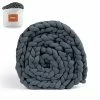 NEUU LIVING Cooling 15 Lb Weighted Blanket | Knitted Premium Weighted Blanket Throw | No Fillers | Heavy Cooling Soft Material | Organic Knitted Material | Grey Thick And Warm Blankets -Electric Blankets Sales Store 41OQg3MQfPL