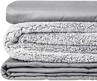 YnM Weighted Blanket And Duvet Covers — Hot And Cold Duvet Cover Set (3 Pieces) — (Green, 60''x80'' 15lbs), Suit For One Person(~140lb) Use On Queen/King Bed 7 YnM Weighted Blanket And Duvet Covers — Hot And Cold Duvet Cover Set (3 Pieces) — (Green, 60''x80'' 15lbs), Suit For One Person(~140lb) Use On Queen/King Bed - Image 5