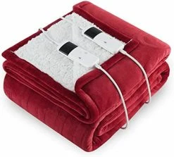 CYMULA Heated Blanket, Electric Throw Blanket, Heating Blanket Throw Size, Electric Blanket With 10 Heating Levels & 8 Hours Auto Off, Machine Washable, ETL Certified, Dark Grey 50"x60" Navy -Electric Blankets Sales Store 41OuKxhv62L. AC