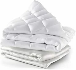 Cosy House Collection Adult Weighted Blanket & 100% Bamboo Removable Cover - 60" X 80", 15 Lbs Heavy Blanket With Premium Glass Beads, Grey -Electric Blankets Sales Store 41OxaHlRRL. AC 1