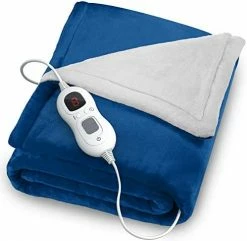 EBlanket Heated Electric Blanket Heating Throw - 50x60, Deep Blue - 3 Heat Levels, 4 Timer Settings, 2 Hours Auto Off, Thermostatic Control, Machine Washable -Electric Blankets Sales Store 41PeoW472jL. AC 1