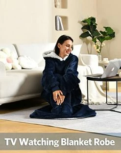 Oversized Wearable Blanket Hoodie,Unisex Thick Blanket Hoodie Sweatshirt,Cozy Giant Fleece Lounging Blanket For Adult -Electric Blankets Sales Store 41Pt2ZzZypL