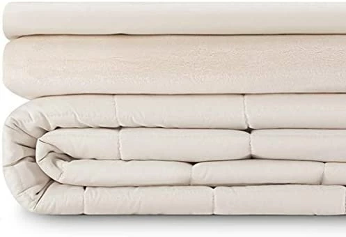 Luna Adult Weighted Blanket 3 Piece Duvet Cover Set - 15 Lbs - 60x80 - Queen Size Bed - Cooling Silky Cover & Minky Fleece Microfiber Cover - Heavy Cool Weight For Hot & Cold Sleepers - Ivory 9 Luna Adult Weighted Blanket 3 Piece Duvet Cover Set - 15 Lbs - 60x80 - Queen Size Bed - Cooling Silky Cover & Minky Fleece Microfiber Cover - Heavy Cool Weight For Hot & Cold Sleepers - Ivory - Image 7