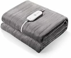 CURECURE Heated Blanket, Electric Throws Lightweight Soft Double-Layer Warming Flannel Plush Blanket, 4 Heat Settings, Fast Heating, 6H Auto-Off, 50" X 60" Pink, Travel Home Office Use, Machine Washable -Electric Blankets Sales Store 41QEzlIrHTL. AC 1