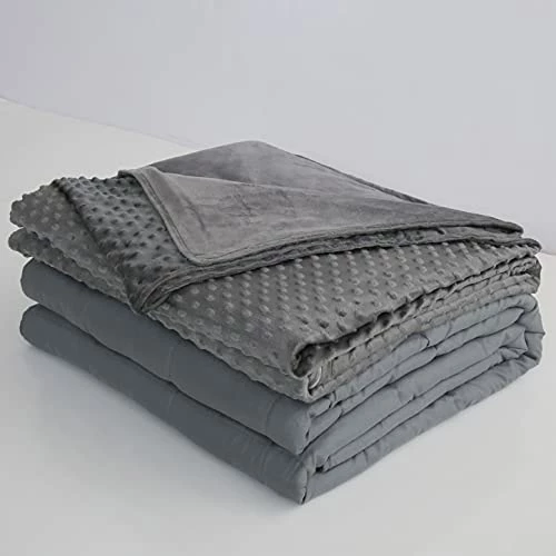 WENERSI Weighted Blanket With Duvet Cover,Cooling Weighted Blanket For Adults/Kids,Heavy Blanket With Machine Washable Soft Microfiber Cover(Dark Grey,60''x80'' 15lbs) 3 WENERSI Weighted Blanket With Duvet Cover,Cooling Weighted Blanket For Adults/Kids,Heavy Blanket With Machine Washable Soft Microfiber Cover(Dark Grey,60''x80'' 15lbs)