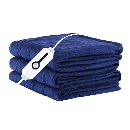 YAKEE Electric Heated Blanket, 72" X 84" Large Full Size With 4 Heating Levels, 10H Auto Shut Off, Soft Fleece Warm Heated Blanket, Fast-Heating & Machine Washable - Blue 3 YAKEE Electric Heated Blanket, 72" X 84" Large Full Size With 4 Heating Levels, 10H Auto Shut Off, Soft Fleece Warm Heated Blanket, Fast-Heating & Machine Washable - Blue