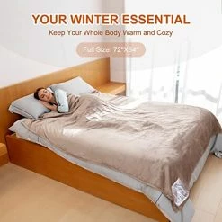 MSDUNOVR Heated Blanket Full Size 72"X84", Soft Electric Blanket With 4 Heating Levels, ETL&FCC Certification, Over-Heat Protection, Machine Washable, For Home Office Use(Brown) Light Blue (72'' X 84'') 9 MSDUNOVR Heated Blanket Full Size 72"X84", Soft Electric Blanket With 4 Heating Levels, ETL&FCC Certification, Over-Heat Protection, Machine Washable, For Home Office Use(Brown) Light Blue (72'' X 84'') -Electric Blankets Sales Store 41QmdedntZL