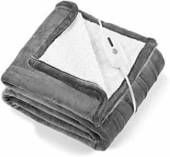 CURECURE Electric Blanket Heated Throw Flannel & Sherpa Fast Heating Blanket Twin Size 62"x 84" For Full Body With 4 Heating Levels & 10 Hours Auto-Off Timing Settings, Home Use & Machine Malachite Green -Electric Blankets Sales Store 41RdDPttzYL. AC