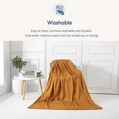 Aimon Weighted Blanket Cover For Adults (48"x72",Brown,Twin Size,Side Zipper) Cotton Washable Cover For Weighted Blanket, Removable Heavy Blanket Cover With 8 Ties -Electric Blankets Sales Store 41SBScXhPVL