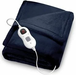 EBlanket Heated Electric Blanket Heating Throw - 50x60, Deep Blue - 3 Heat Levels, 4 Timer Settings, 2 Hours Auto Off, Thermostatic Control, Machine Washable -Electric Blankets Sales Store 41SDjiM4fvL. AC