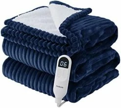 Bedsure Heated Blanket Electric Throw - Soft Ribbed Fleece Fast Heating Electric Blanket With 6 Heating Levels & 4 Time Settings, 3 Hours Auto-Off (50×60 Inches, Dark Grey) 28 Bedsure Heated Blanket Electric Throw - Soft Ribbed Fleece Fast Heating Electric Blanket With 6 Heating Levels & 4 Time Settings, 3 Hours Auto-Off (50×60 Inches, Dark Grey) -Electric Blankets Sales Store 41SMLyW Z L. AC