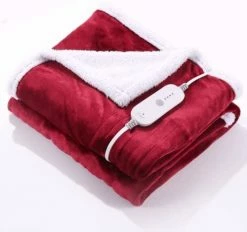 Generic Electric Heated Blanket Fast Heating With 6 Temperature Levels & 8hrs Auto Off Soft Heated Throw For Couch Machine Washable And ETL Certification 50" X 60" Wine Red -Electric Blankets Sales Store 41StN6ysbL. AC