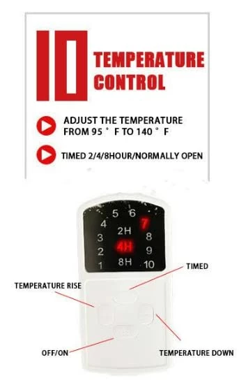 Generic Electric Blanket, Electric Sheet Double Size 55*63" 10 Levels Of Heating, Adjustment, Shutdown Timer 2-4-8-12 Hours 4 Generic Electric Blanket, Electric Sheet Double Size 55*63" 10 Levels Of Heating, Adjustment, Shutdown Timer 2-4-8-12 Hours - Image 2