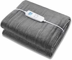 PROALLER Electric Heated Throw Blanket Twin Size 50" X 60" | 10 Levels Fast Heating & Machine Washable | Full Body Warming Soft Fleece Sofa Bed Blankets With Auto-Off Overheating Protection 4H Timer | Grey -Electric Blankets Sales Store 41TjWCzPFIL. AC 1