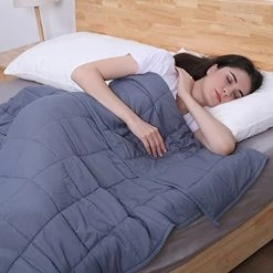 ACOMOPACK Weighted Blanket For Adults 20lbs,Heavy Blanket With Premium Glass Beads(60*80,Gray) -Electric Blankets Sales Store 41TlFlZkvlS. AC