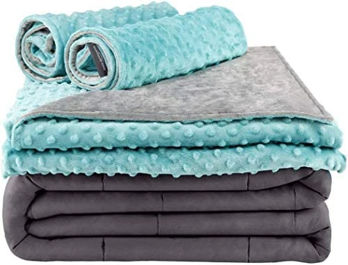 Secura Everyday Luxury Premium Adult Weighted Blanket & Removable Green Minky Cover & 2 Pillowcases (20 Lbs 60 X 80 Queen Size, 100% Cotton Material With Glass Beads) 7 Secura Everyday Luxury Premium Adult Weighted Blanket & Removable Green Minky Cover & 2 Pillowcases (20 Lbs 60 X 80 Queen Size, 100% Cotton Material With Glass Beads) - Image 5